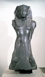Statue of Sesostris III in middle age, from Deir el-Bahri, Thebes, c.1850 BC